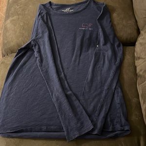 Navy blue long sleeve shirt